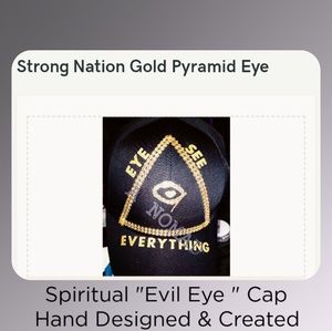 Spiritual "Evil Eye " Baseball Cap Black & Gold